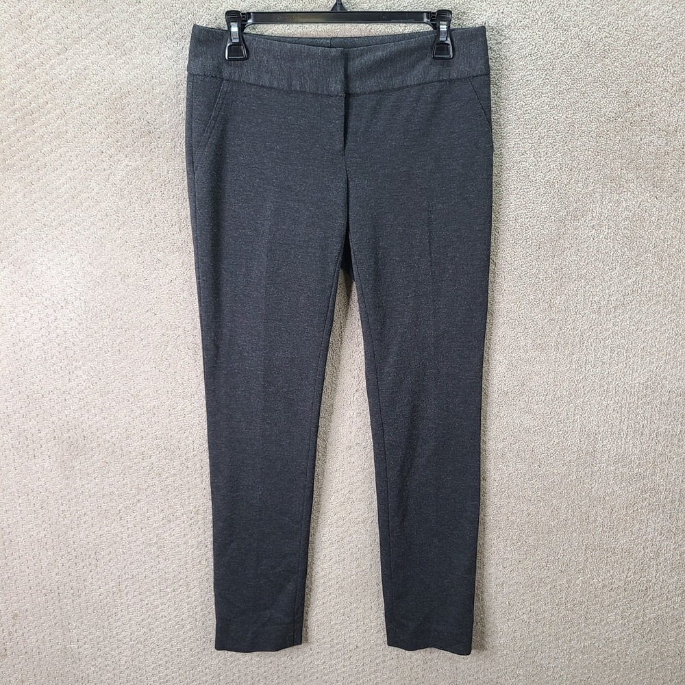 Vince Camuto Pants Womens 2 Gray Solid Slim Fit Ankle Stretch Casual Career
